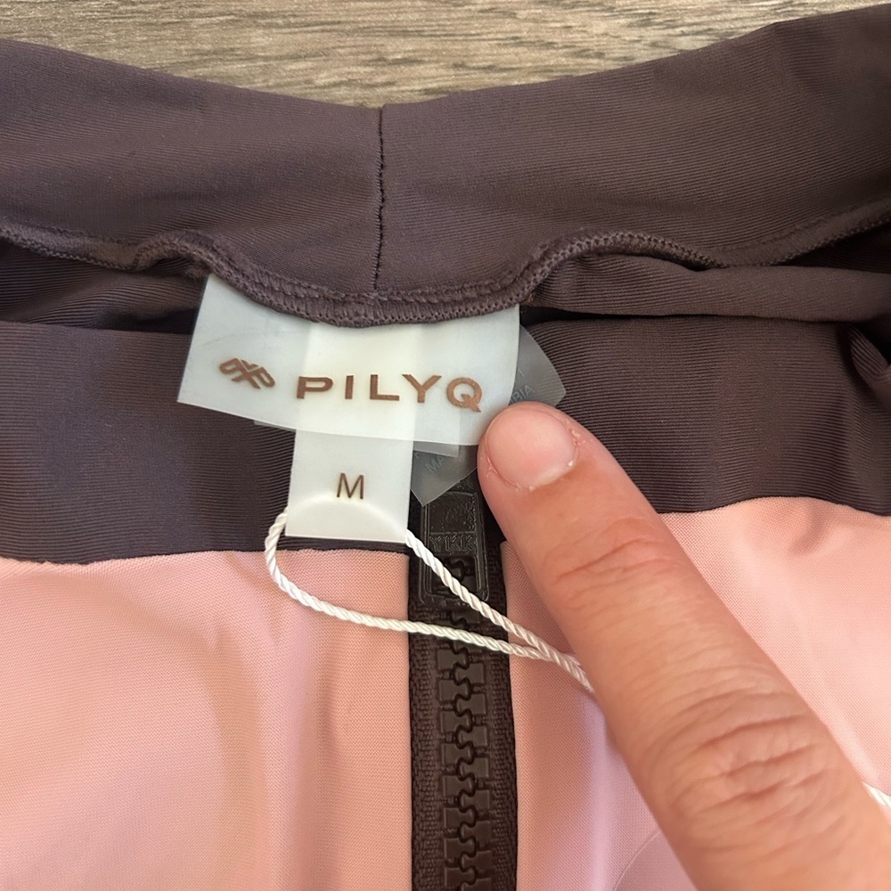NWT PILYQ Pink and Brown Long Sleeve Bodysuit Size Medium - Picture 5 of 10